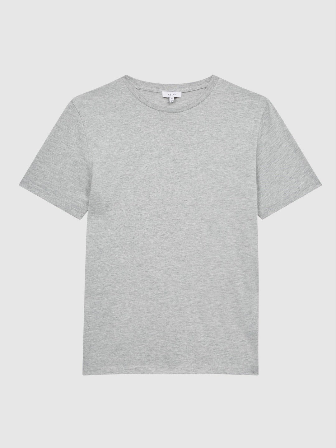 Reiss Cotton Crew Neck T-Shirt in Grey Marl
