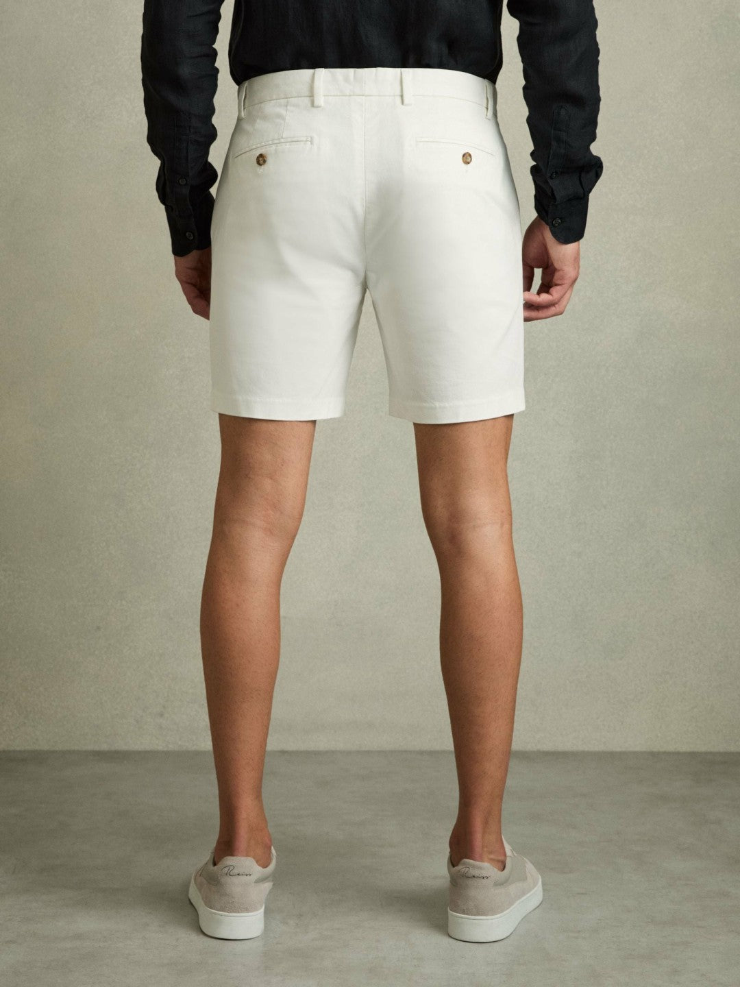 Reiss Short Length Casual Chino Shorts in White