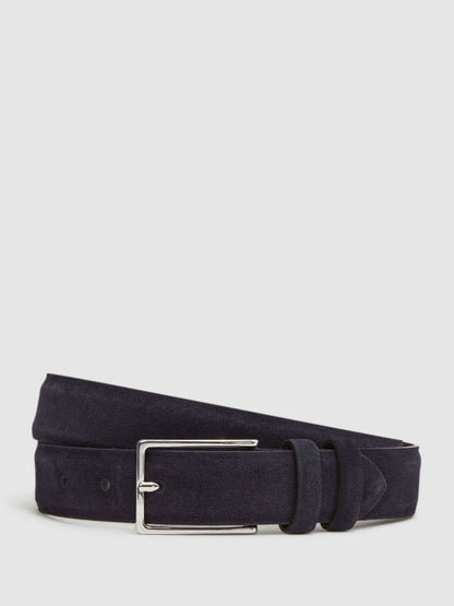 Reiss Sale - Suede Belt in Navy