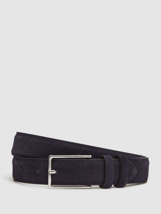 Reiss Sale - Suede Belt in Navy