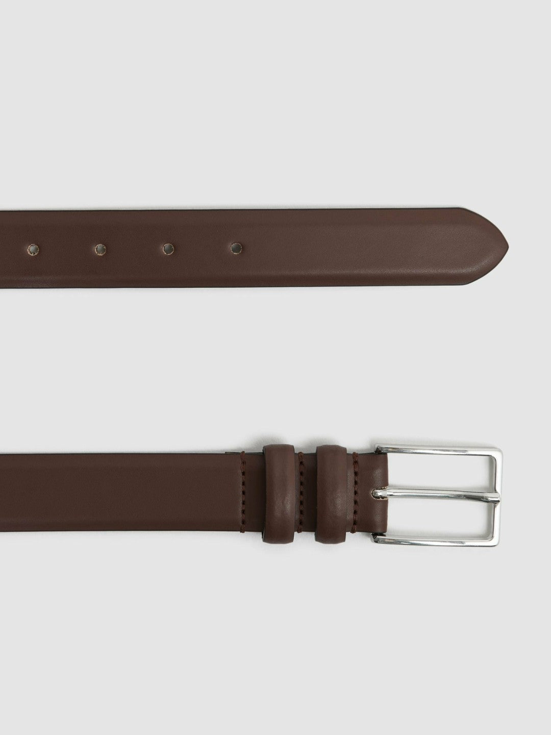 Reiss Featured - Smooth Leather Belt in Tan