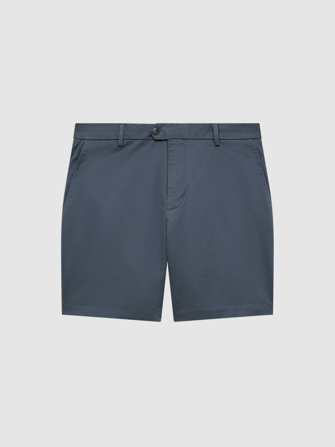 Reiss Offer - Short Length Casual Chino Shorts in Airforce Blue