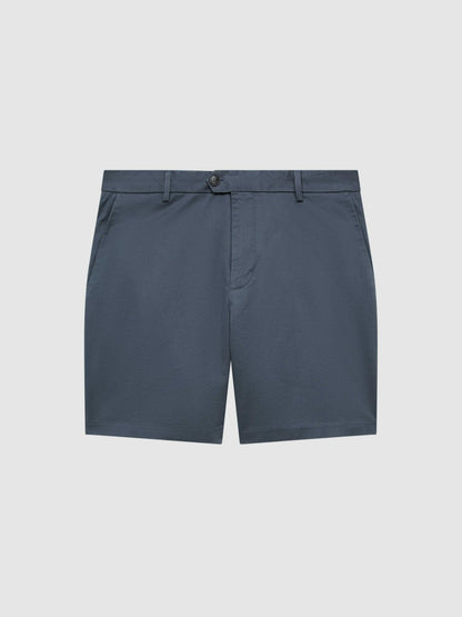 Reiss Offer - Short Length Casual Chino Shorts in Airforce Blue