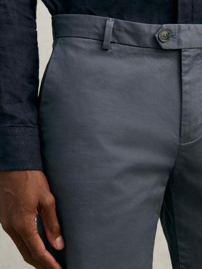 Reiss Offer - Short Length Casual Chino Shorts in Airforce Blue