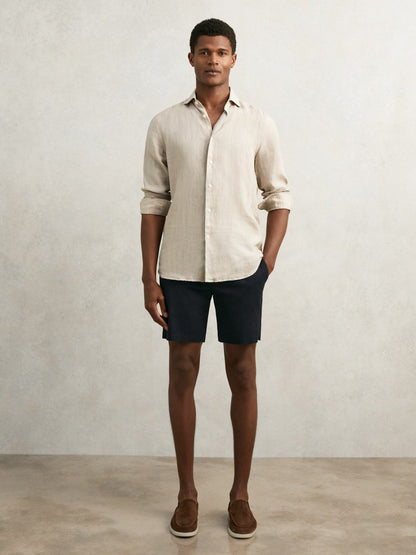 Reiss Short Length Casual Chino Shorts in Navy