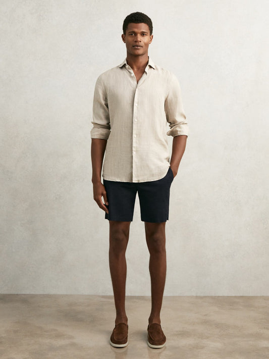 Reiss Best Seller - Short Length Casual Chino Shorts in Navy