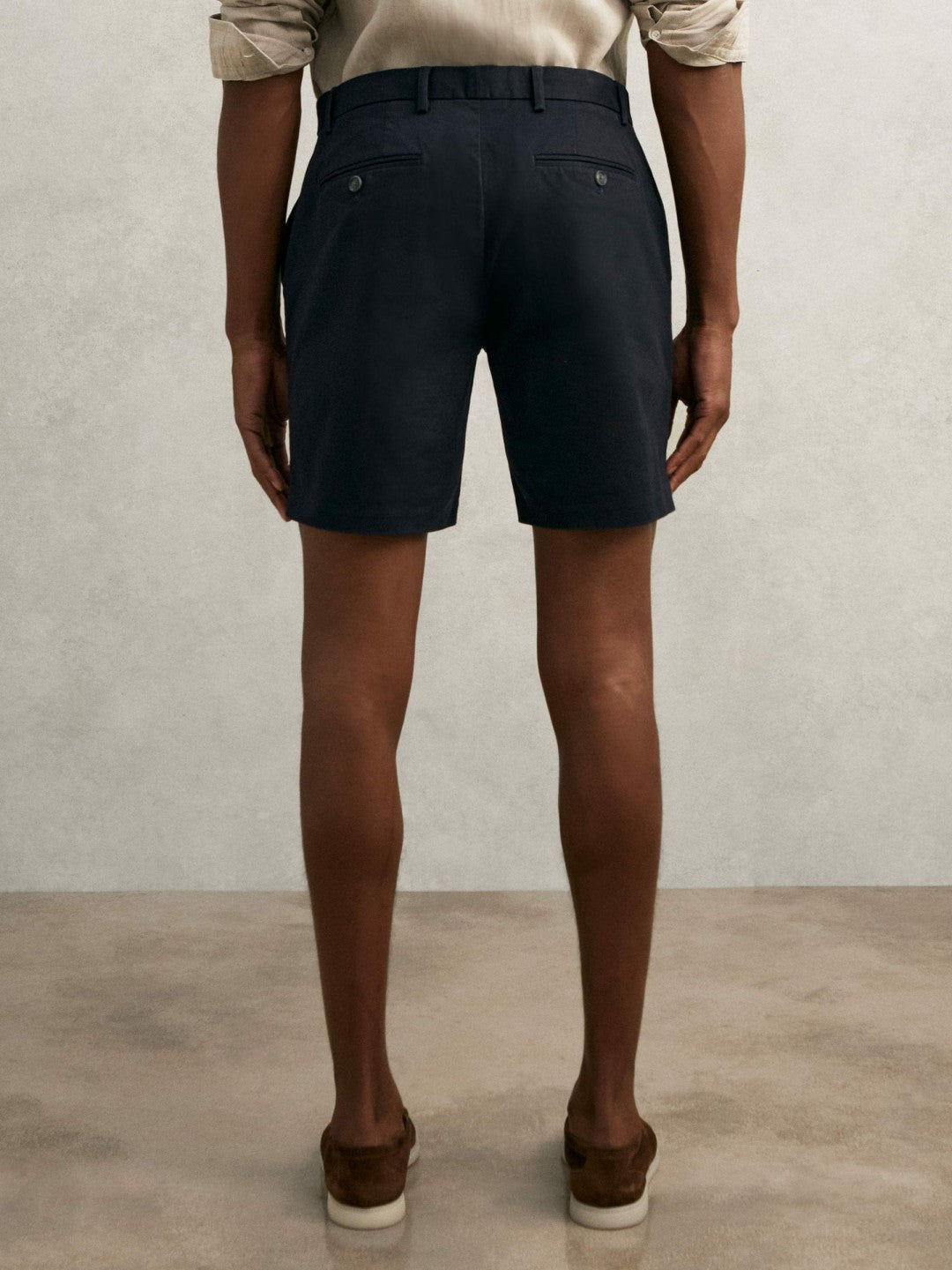 Reiss Short Length Casual Chino Shorts in Navy