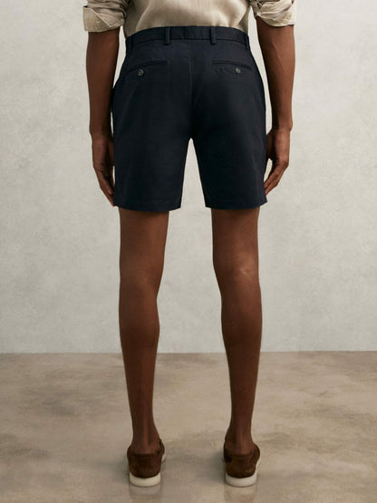Reiss Short Length Casual Chino Shorts in Navy
