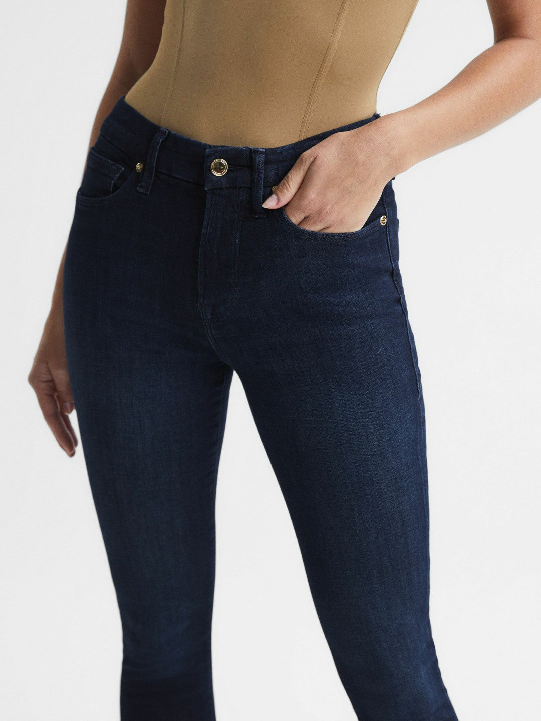 Reiss Deal - Good American Sculpting Skinny Jeans in Indigo