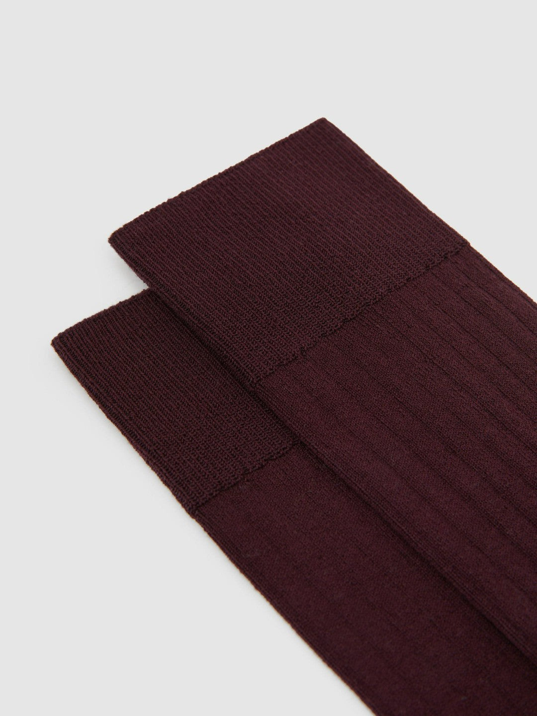 Reiss Offer - Ribbed Socks in Bordeaux
