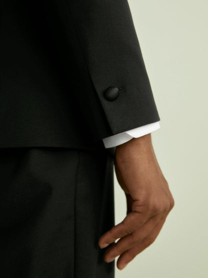 Reiss Affordable - Regular Fit Single Breasted Tuxedo Jacket in Black