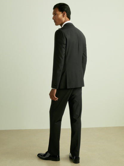 Reiss Affordable - Regular Fit Single Breasted Tuxedo Jacket in Black
