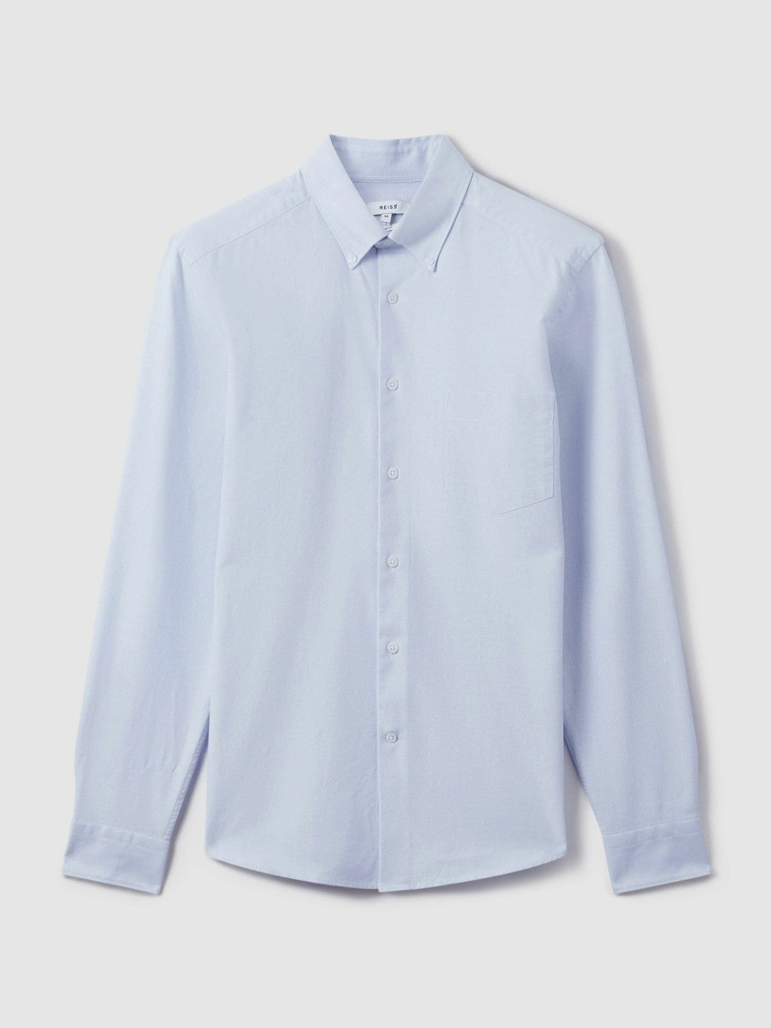 Reiss Slim-Fit Button-Down Collar Cotton Oxford Shirt in Soft Blue