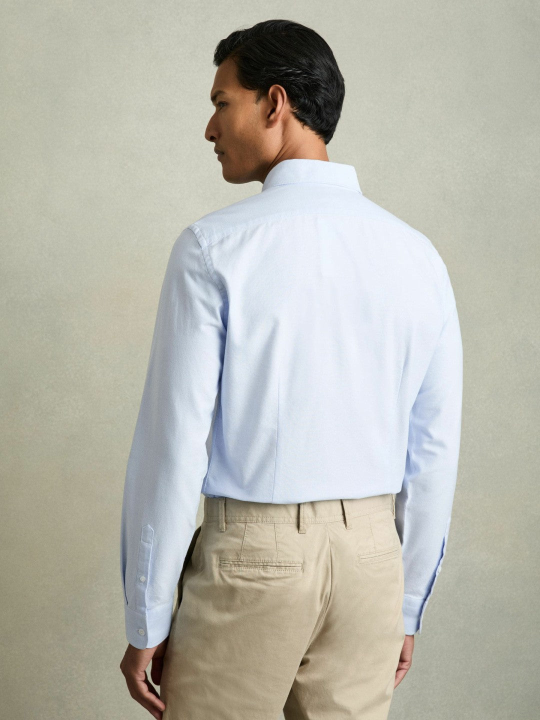 Reiss Slim-Fit Button-Down Collar Cotton Oxford Shirt in Soft Blue