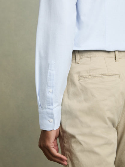 Reiss Slim-Fit Button-Down Collar Cotton Oxford Shirt in Soft Blue