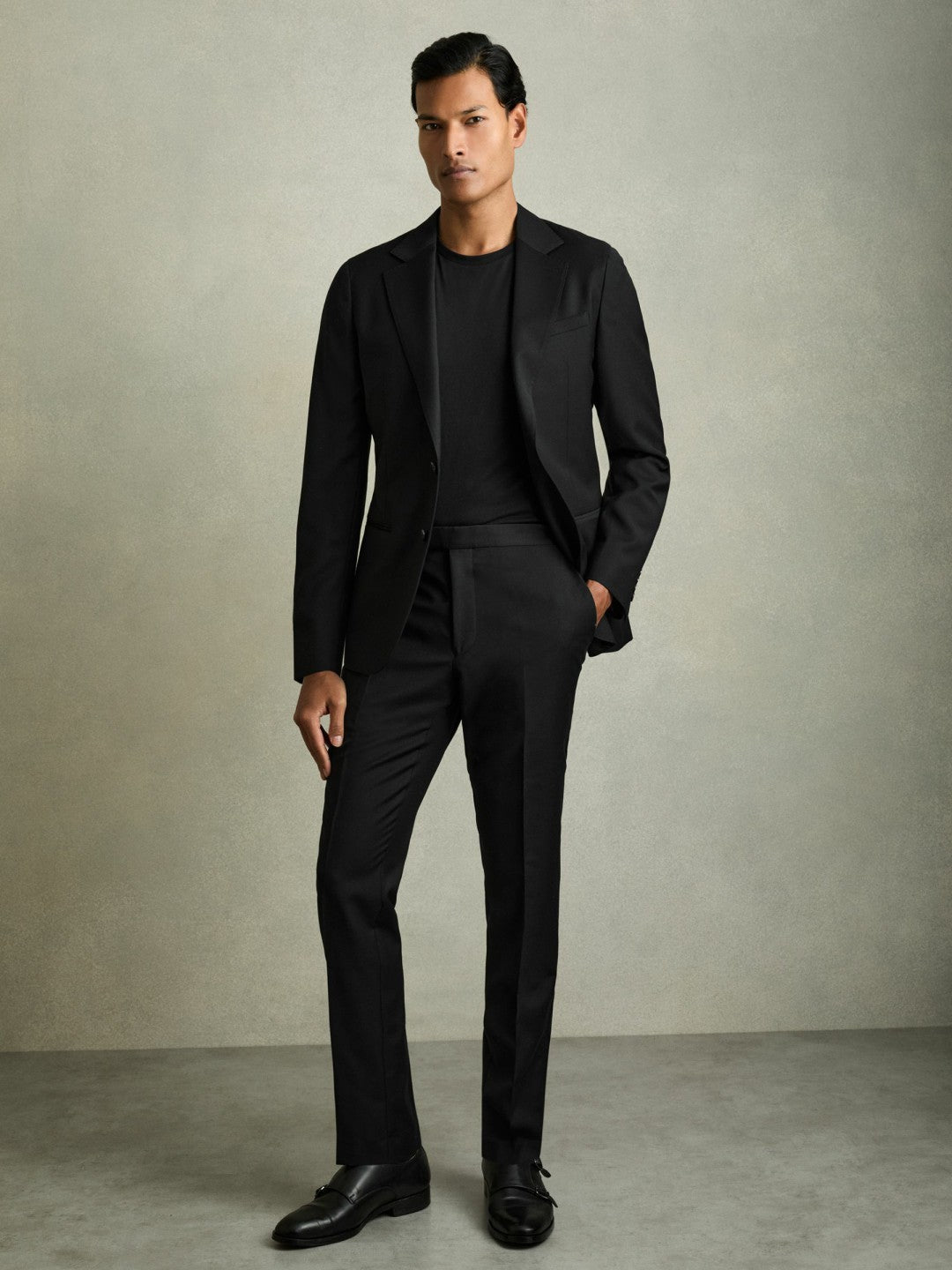 Reiss Cotton Crew Neck T-Shirt in Black