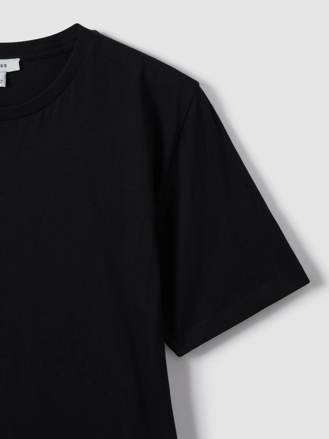 Reiss Cotton Crew Neck T-Shirt in Black