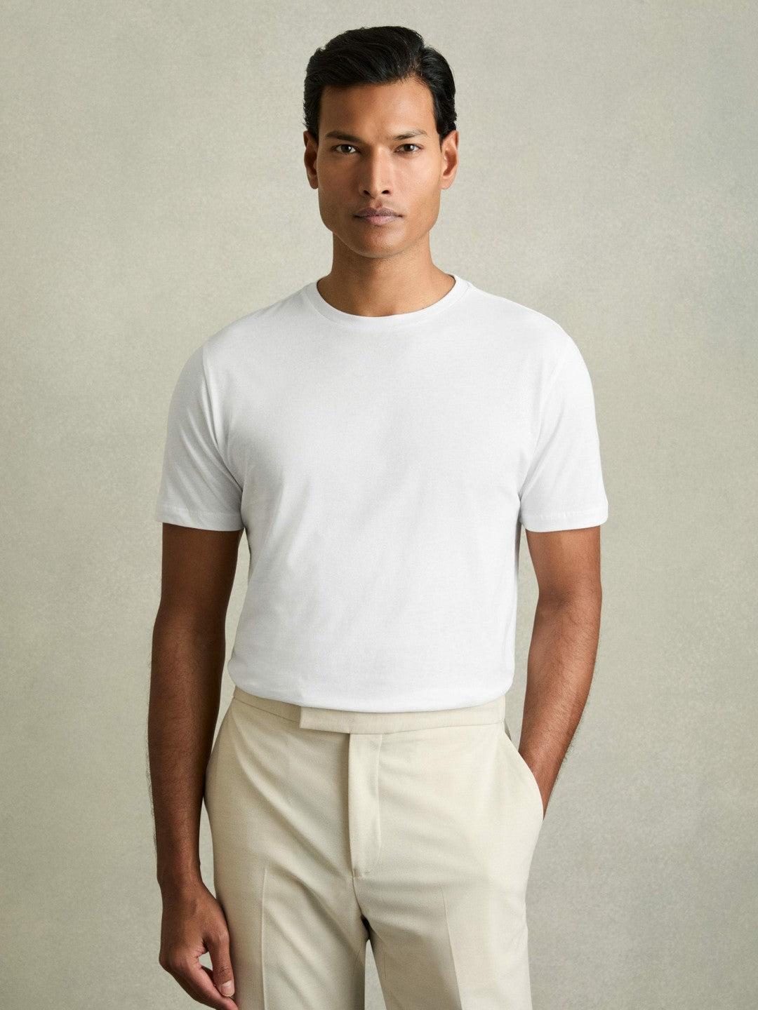 Reiss Cotton Crew Neck T-Shirt in White