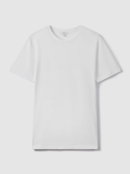 Reiss Cotton Crew Neck T-Shirt in White