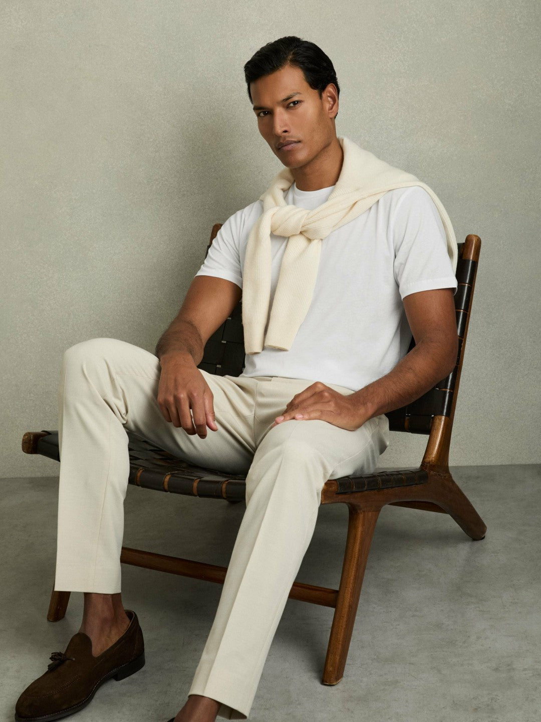 Reiss Cotton Crew Neck T-Shirt in White