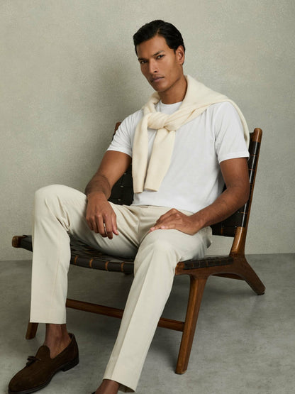 Reiss Cotton Crew Neck T-Shirt in White