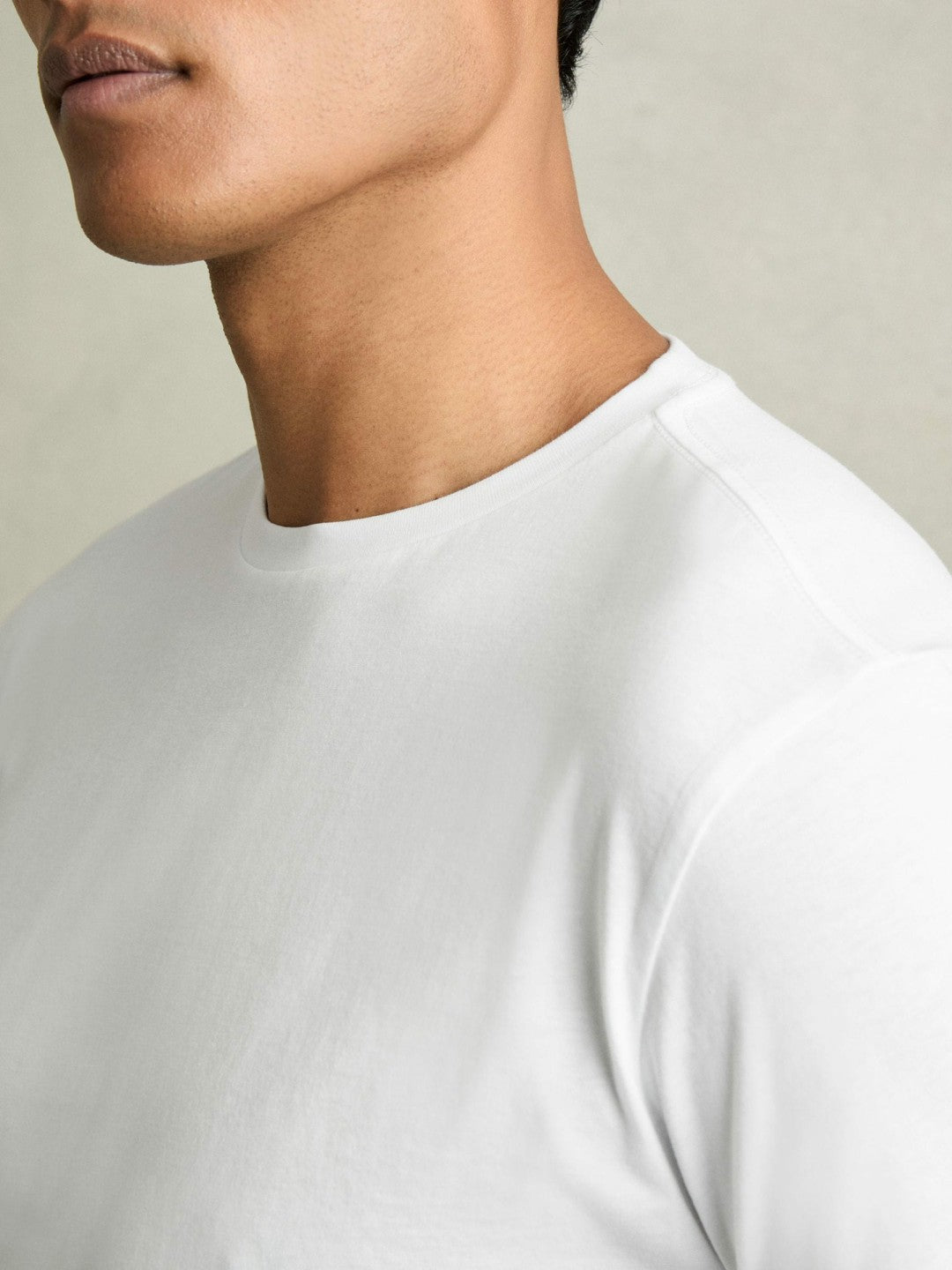 Reiss Cotton Crew Neck T-Shirt in White