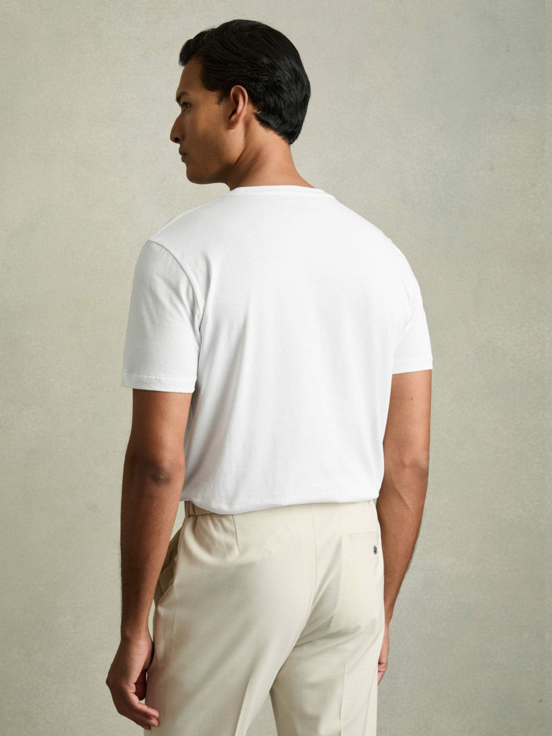 Reiss Cotton Crew Neck T-Shirt in White