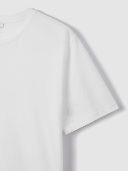 Reiss Cotton Crew Neck T-Shirt in White