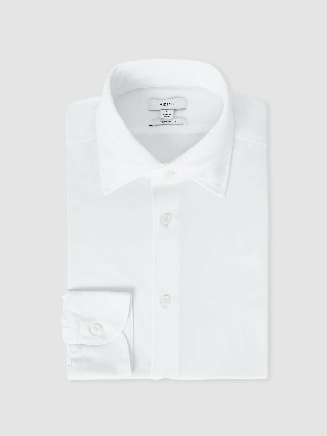 Reiss Offer - Regular Fit Button-Through Travel Shirt in White
