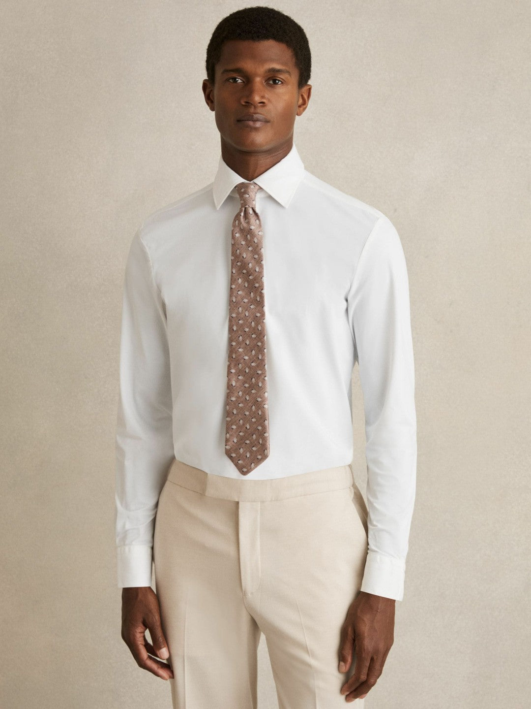 Reiss Offer - Regular Fit Button-Through Travel Shirt in White