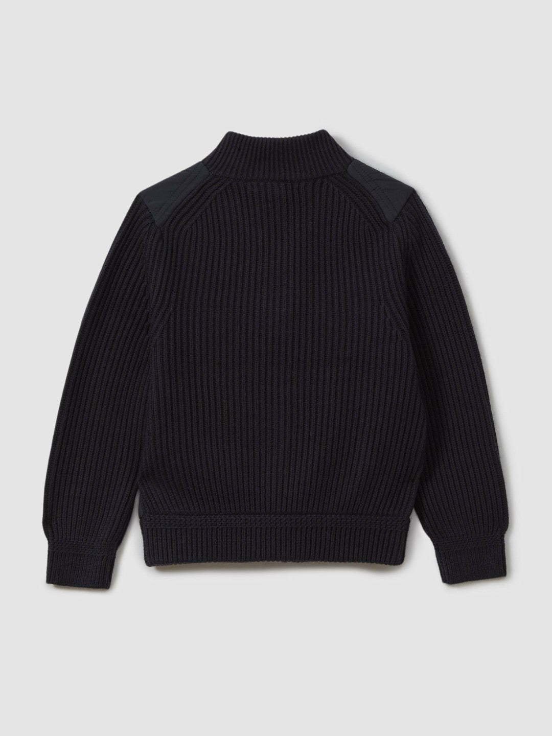 Reiss Featured - 9-14 yrs Hybrid Zip Through Quilted Jacket in Navy