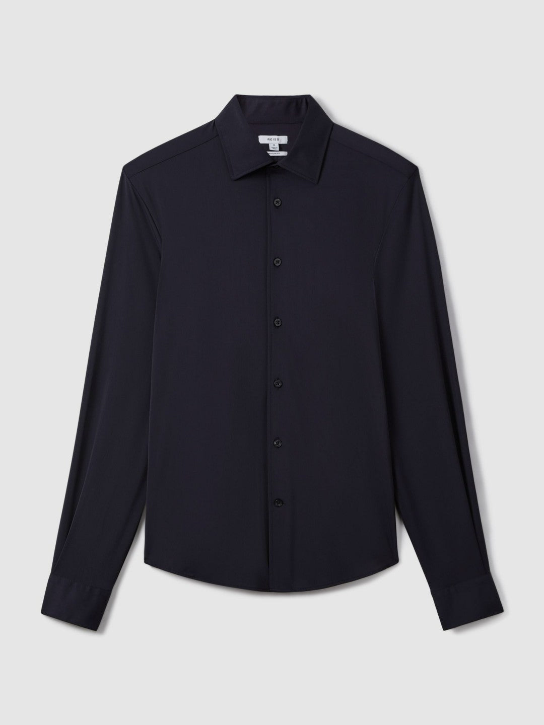 Reiss Savings - Regular Fit Button-Through Travel Shirt in Navy