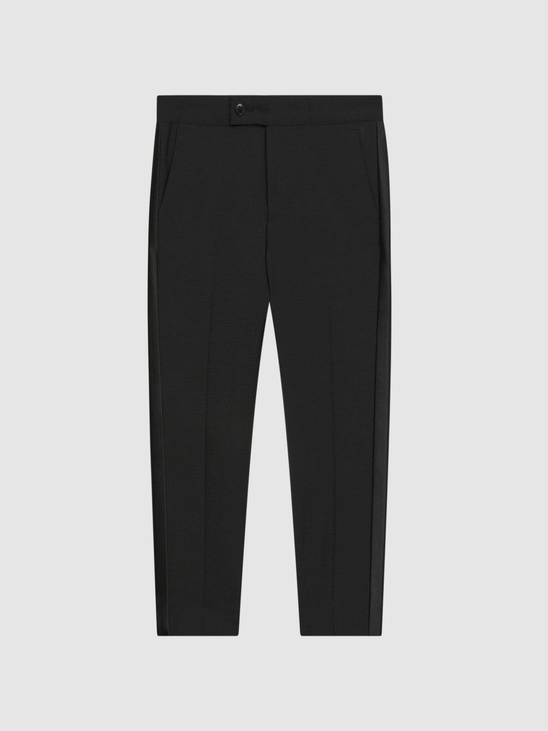 Reiss Best Seller - 3-9 yrs Tuxedo Satin Stripe Trousers in Black