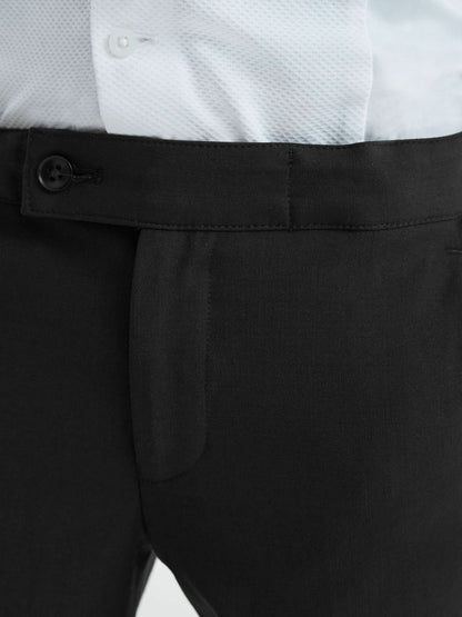 Reiss Best Seller - 3-9 yrs Tuxedo Satin Stripe Trousers in Black