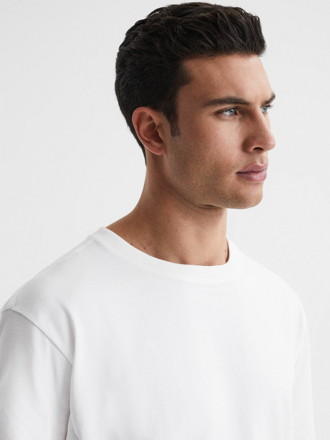Reiss Featured - Oversized Garment Dye T-Shirt in White