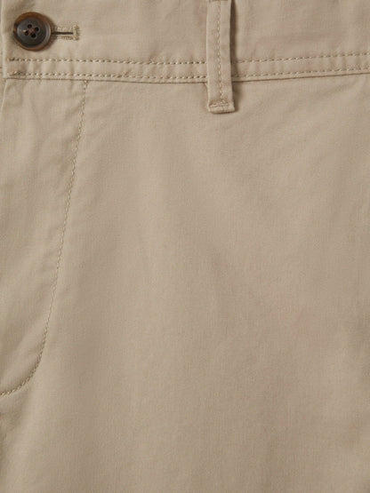 Reiss Deal - Slim Fit Washed Cotton Blend Chinos in Stone