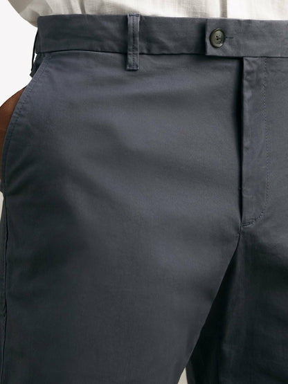 Reiss Affordable - Cotton Chino Shorts with Stretch in Airforce Blue