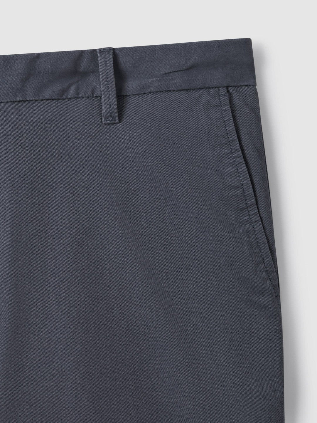Reiss Affordable - Cotton Chino Shorts with Stretch in Airforce Blue