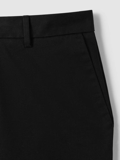 Reiss Cotton Chino Shorts with Stretch in Black