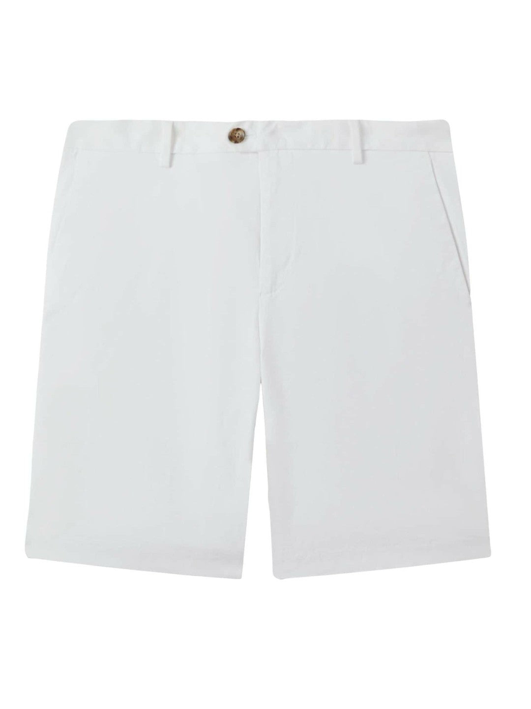Reiss Savings - Cotton Chino Shorts with Stretch in White