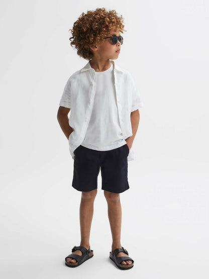 Reiss Featured - 9-13 yrs Casual Chino Shorts in Navy