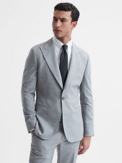 Reiss Best Seller - Textured Silk Blend Tie in Navy