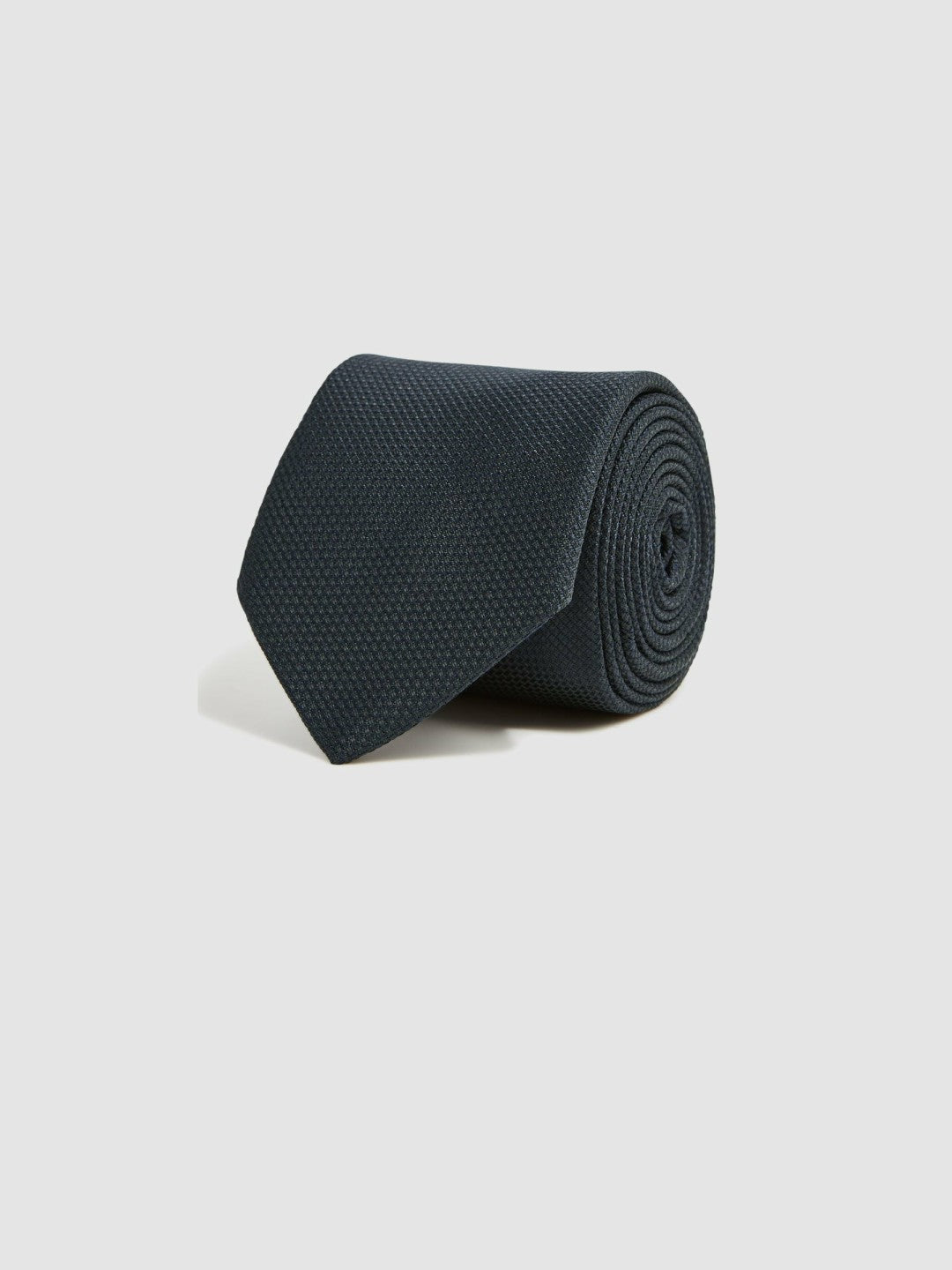 Reiss Best Seller - Textured Silk Blend Tie in Navy