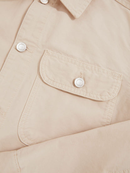Reiss Featured - Cotton Worker Jacket in Stone