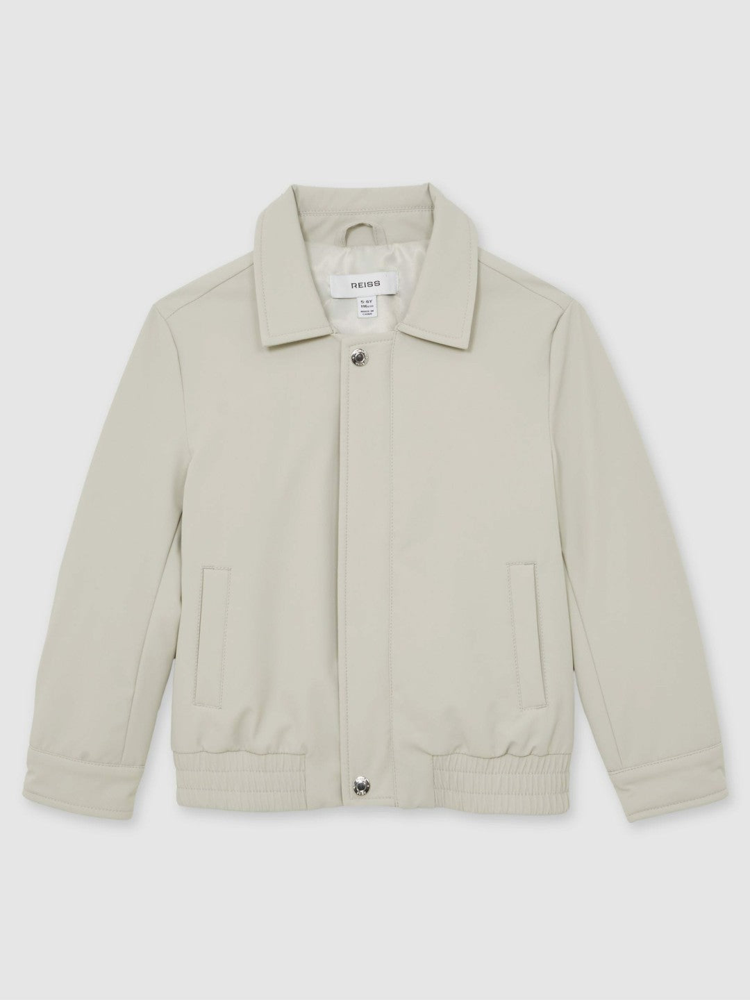 Reiss Zip-Through Harrington Jacket in Stone