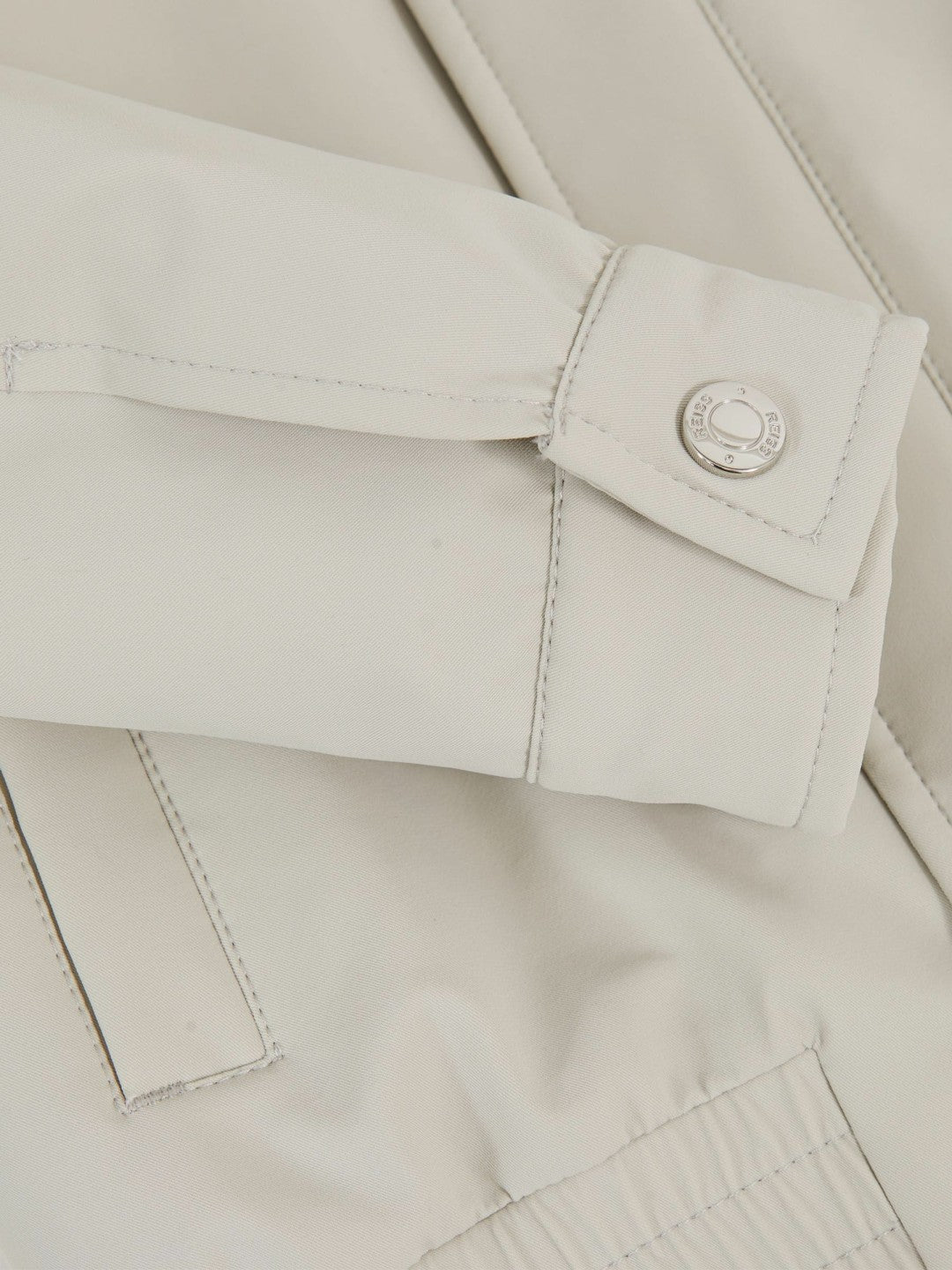 Reiss Zip-Through Harrington Jacket in Stone