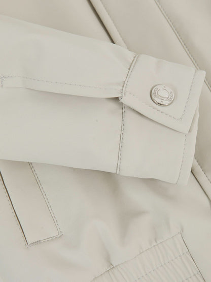 Reiss Zip-Through Harrington Jacket in Stone