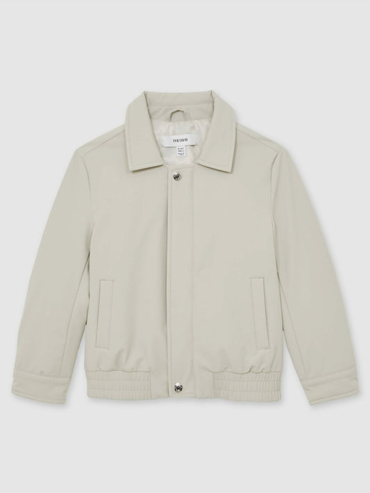 Reiss Deal - 13-14 yrs Zip Through Harrington Jacket in Natural