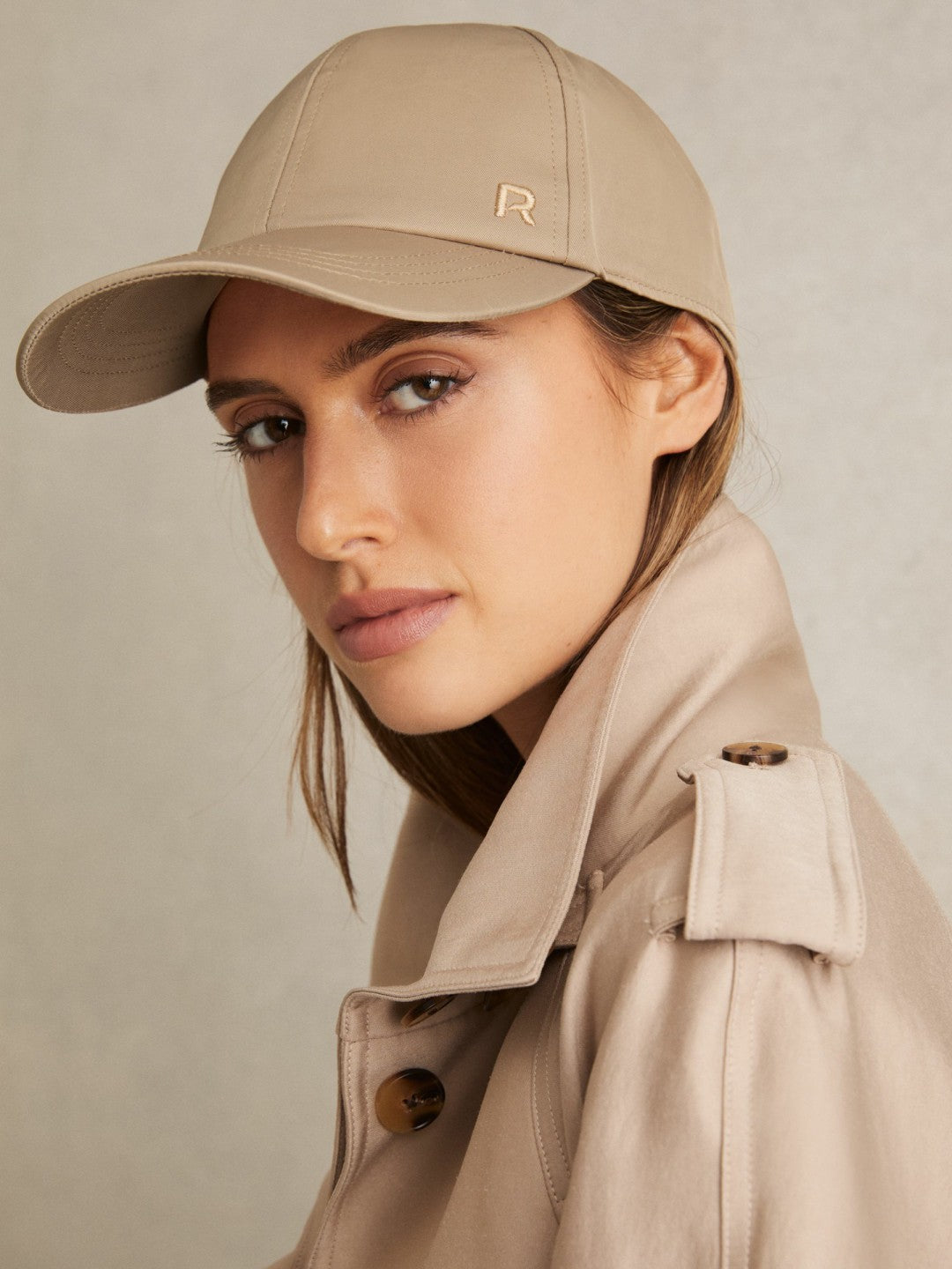 Reiss Savings - Logo-Embroidered Baseball Cap in Taupe