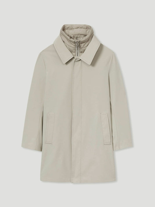 Reiss Offer - 13-14 yrs Gabardine Coat with Removable Gilet in Stone